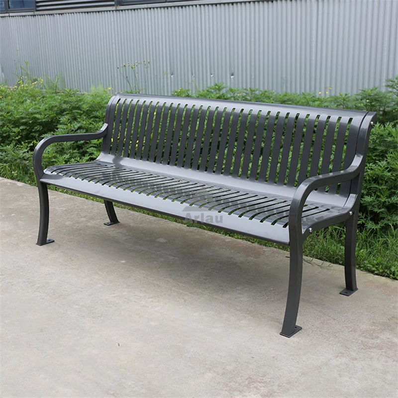 Outdoor cast aluminum chair feet galvanized plate garden bench 1
