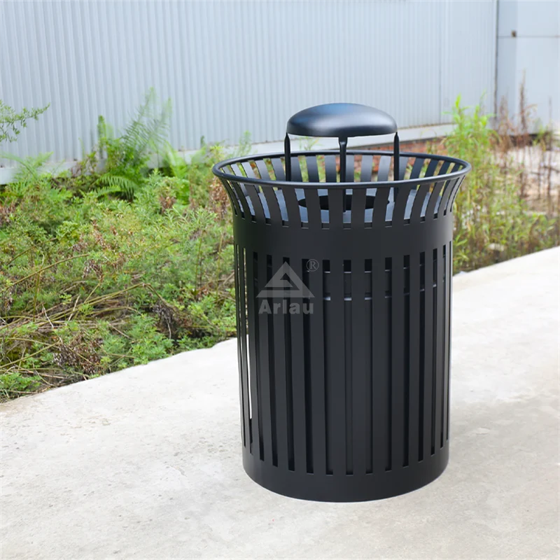 powder coating metal trash bin 1