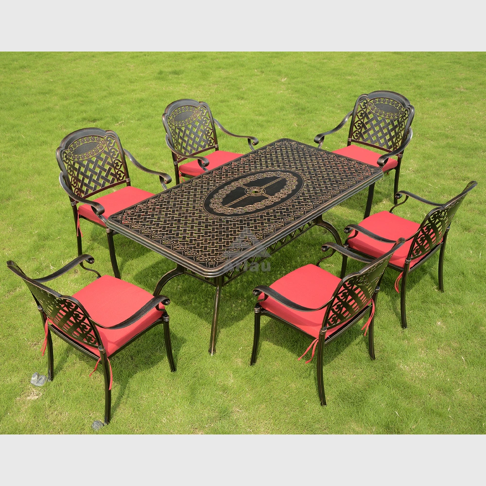 Courtyard Garden Household Iron Dining Table and Chair Leisure Furniture Manufacturer 1