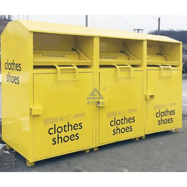 Customized charity clothes and shoes donation recycle bin 1