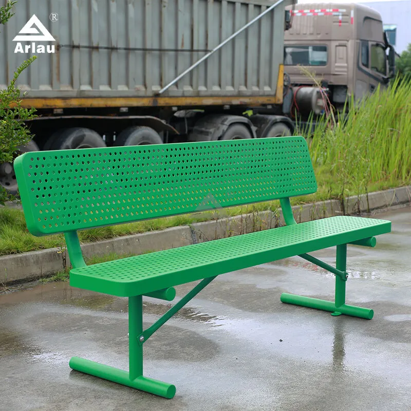 Park Bench | 6-Foot Commercial Grade with Perforated Steel 1