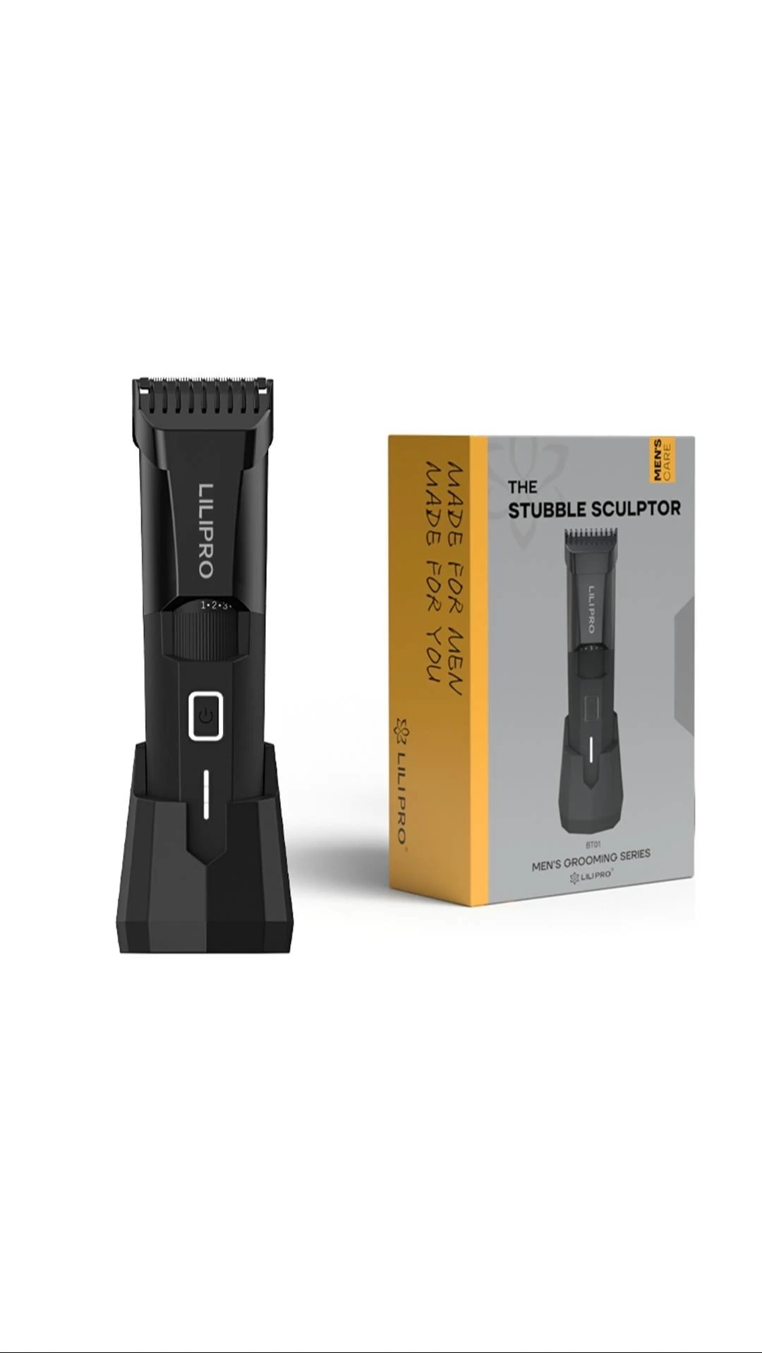 Precision Electric Beard and Body Hair Trimmer for Men with 20-Setting Adjustable Comb and Quiet Motor LILIPRO BT01 1