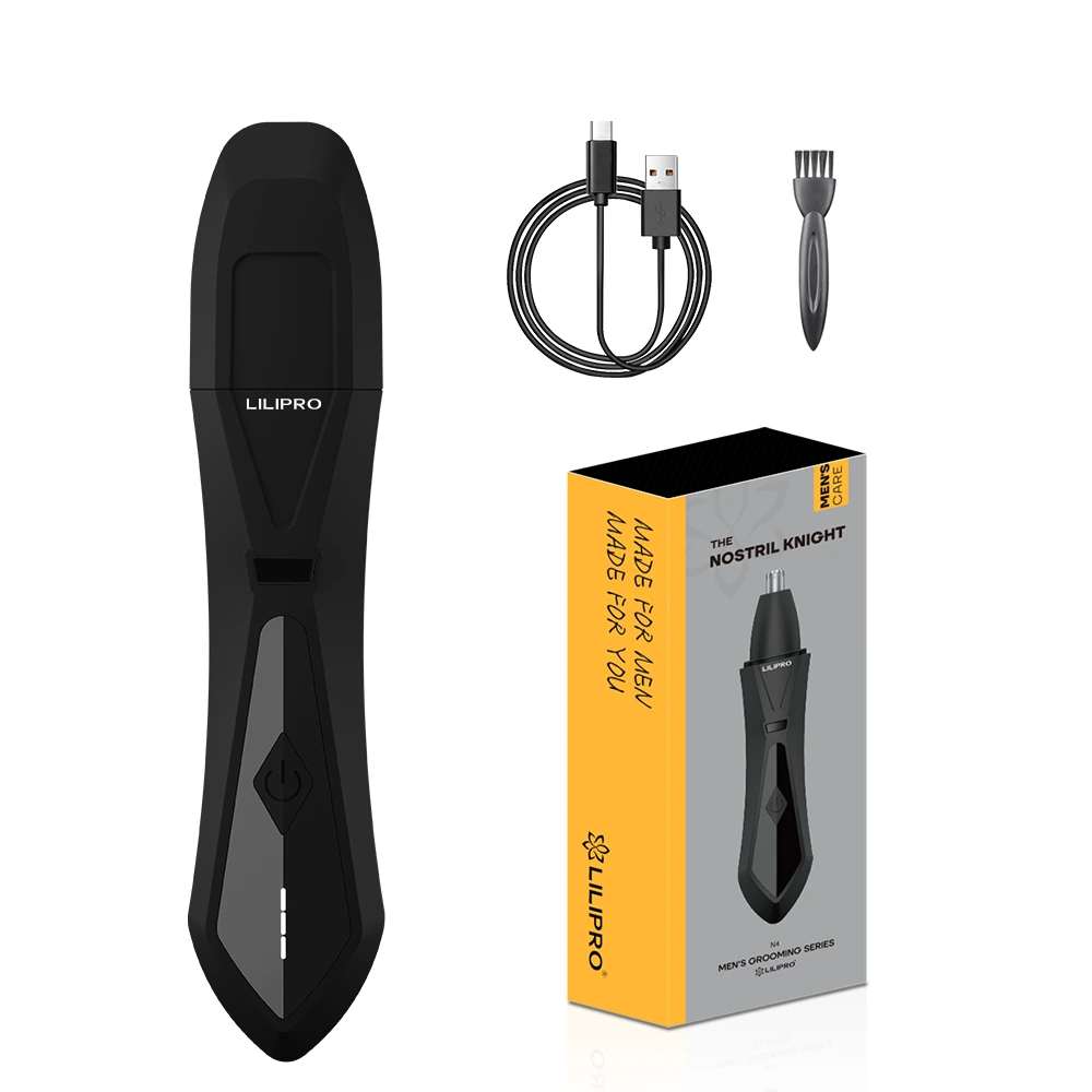 Waterproof Dual Edge Blades Professional Skinsafe Painless Men's Electric Ear and Nose Face Body Hair Trimmer LILIPRO N4 1
