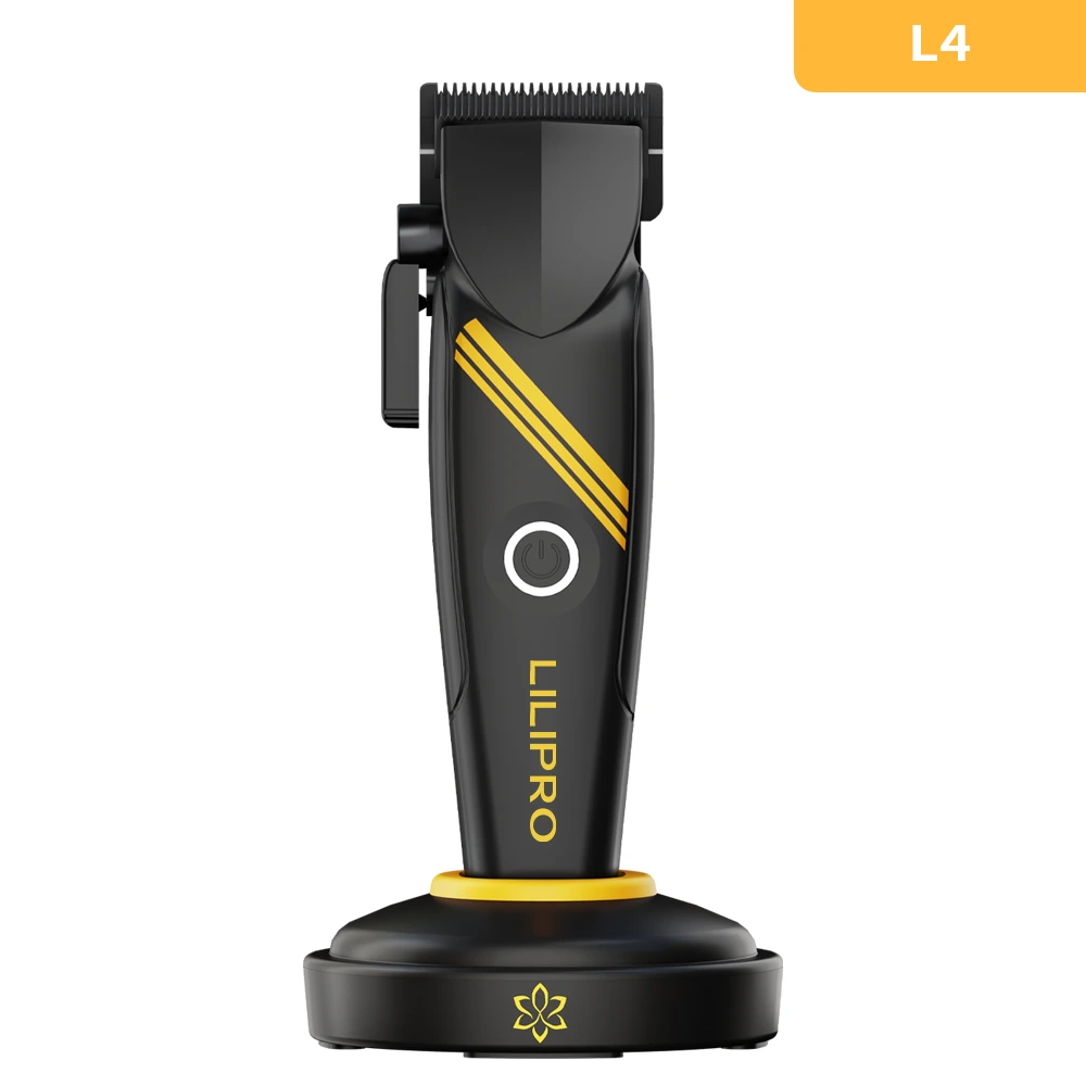 Professional Hair Clipper DLC Coated Fixed Blade High Speed Salon Series Cordless Rechargeable Zinc Alloy Metal Material Electric Clipper LILIPRO L4 1
