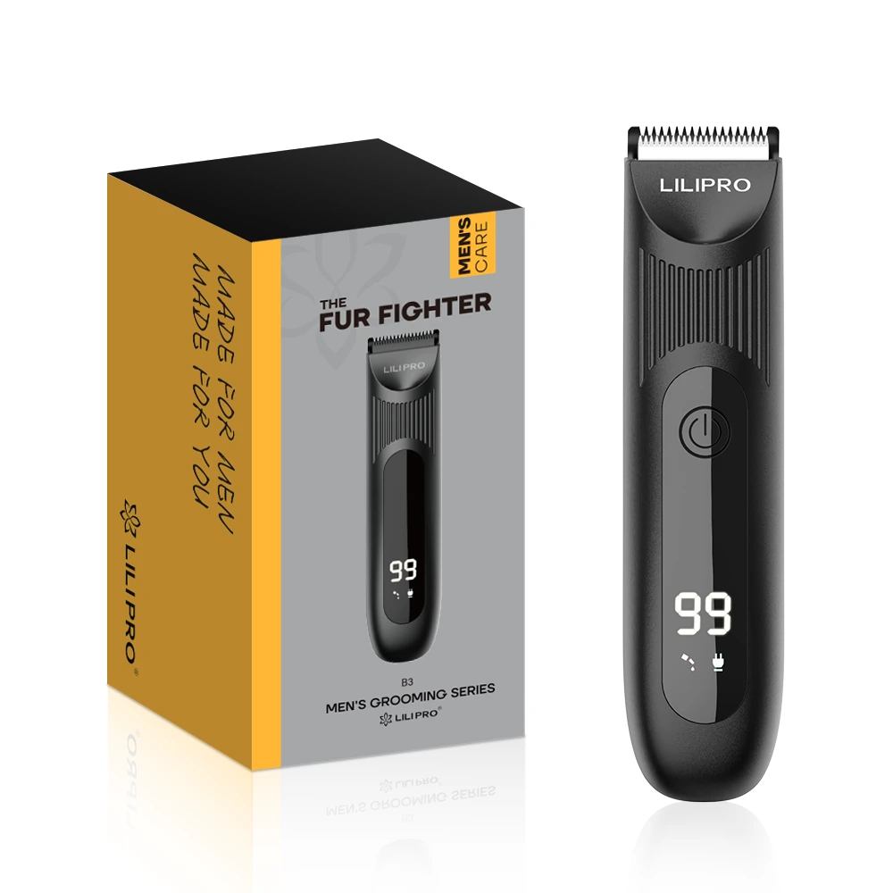 Cordless Design Men's Waterproof Body Hair Trimmer Wholesale Low Noise Rechargeable Factory Supply LILIPRO B3 1