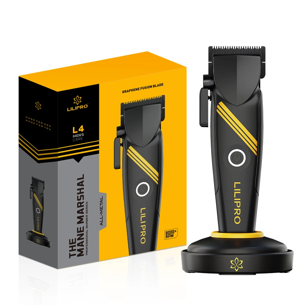 Hairsalon Specific Electric Push Shear Aircraft Aluminum Alloy Body DLC Ultra Hard Blade Type-C Fast Charging Hairstylist Recommended Tool LILIPRO L4 1