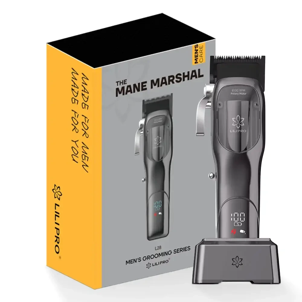 Professional Hair Clipper USB Cordless Rechargeable Long Endurance Men's Travel Trimmer with DLC Blades LILIPRO L28 1