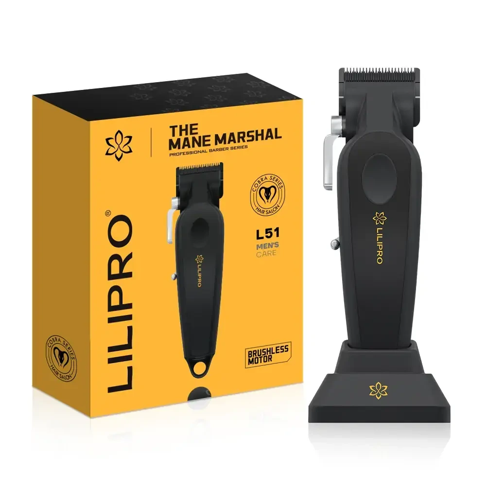 Hairstylist Supplier Adjustable Length With Base BLDC Motor Professional Hair Clipper Wholesale LILIPRO L51 1
