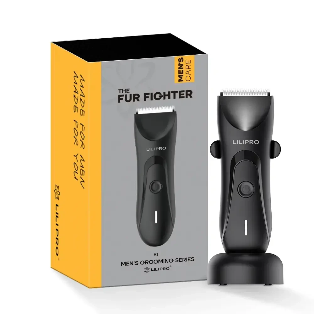Waterproof Body Hair Trimmer for Men with Ceramic Blade and Travel Lock Groin Shaver Grooming Kit | Factory Supply LILIPRO B1 1