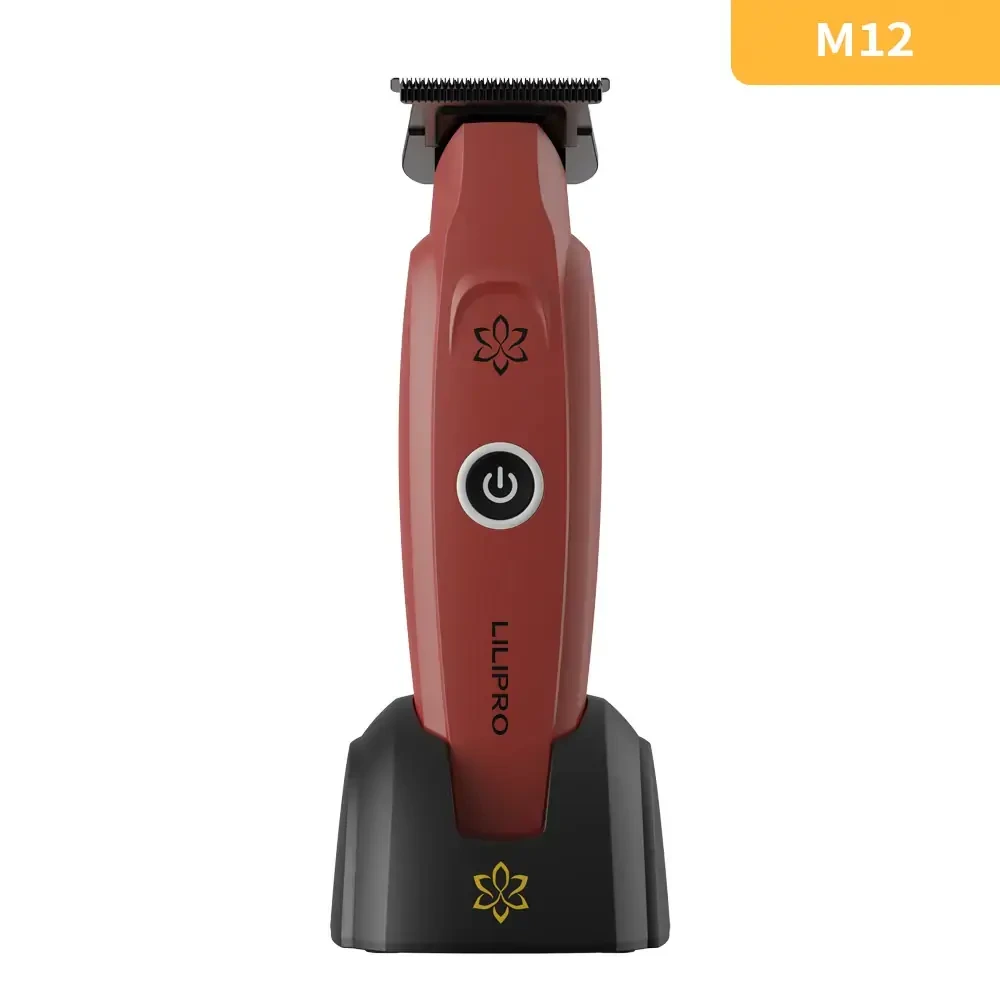 Barber Shop Supplier Powder Metallurgy Blade Cordless Charging Base Men's Styling Hair Trimmer LILIPRO M12 1