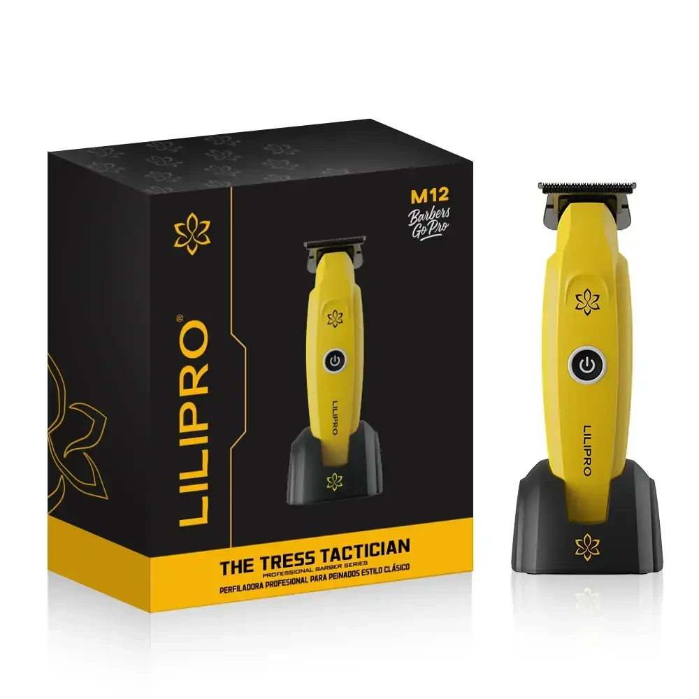 Professional Rechargeable Hair & Beard Trimmer with Zero-Gap T-Blade for Precision Styling | Wholesale LILIPRO M12 1
