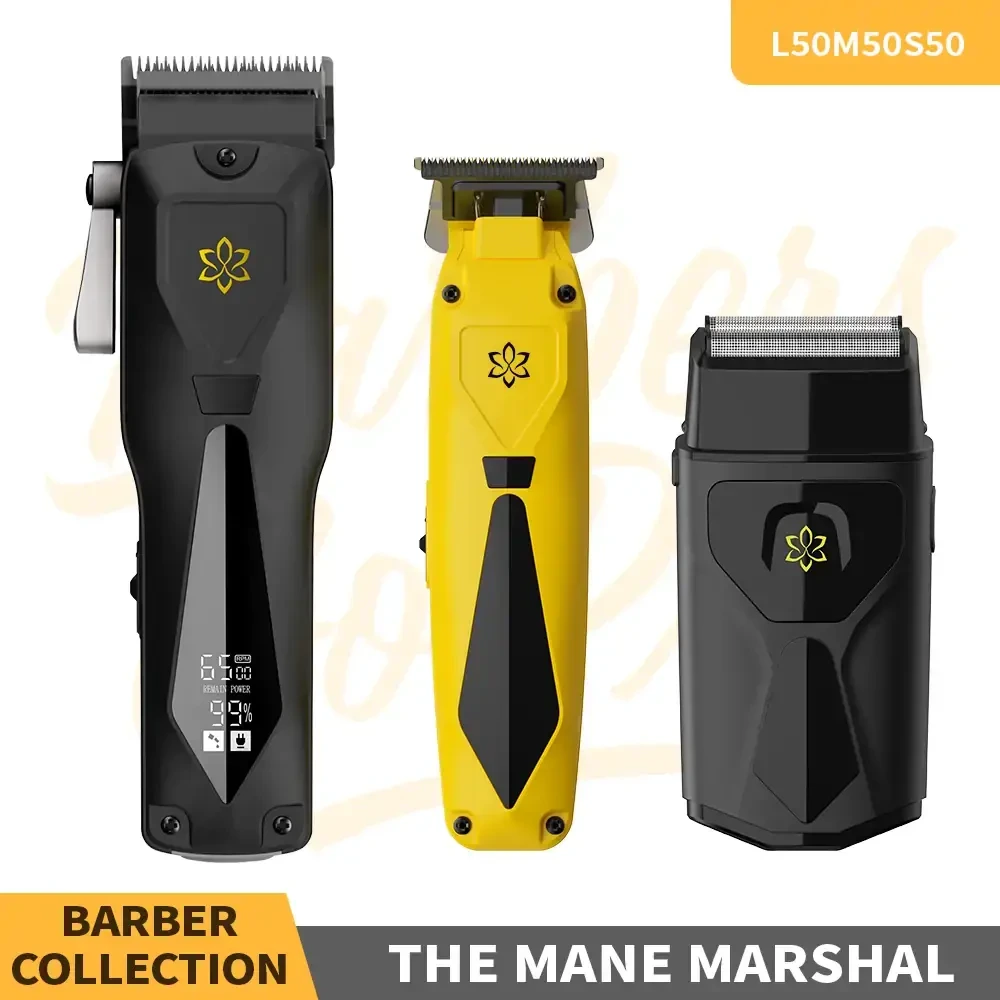 THE MANE MARSHAL Barber Collection Professional Cordless Hair Clippers Barbershop Combo Tools | LILIPRO 1