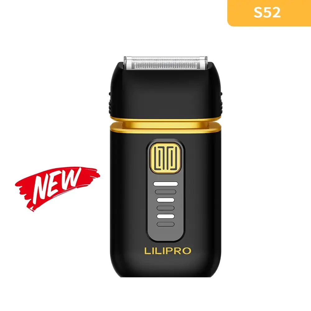 Professional Barber Foil Shaver Black and Gold Edition Electric Foil Shavers for Men Barbershop Wholesale LILIPRO S52 1