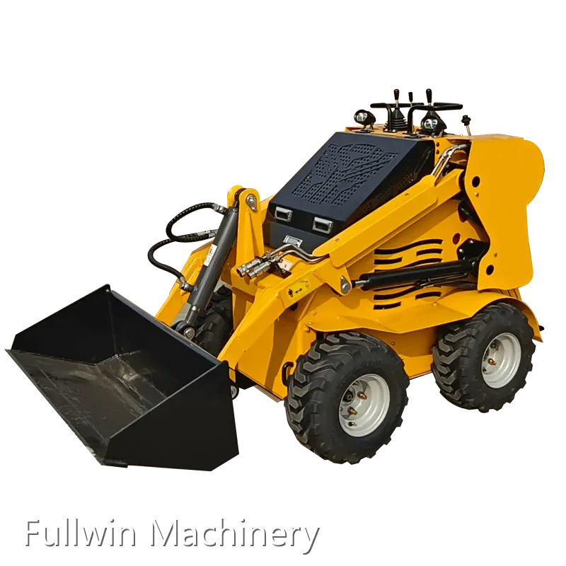 Small Skid Steer Loader Yellow by Fullwin Machinery 1
