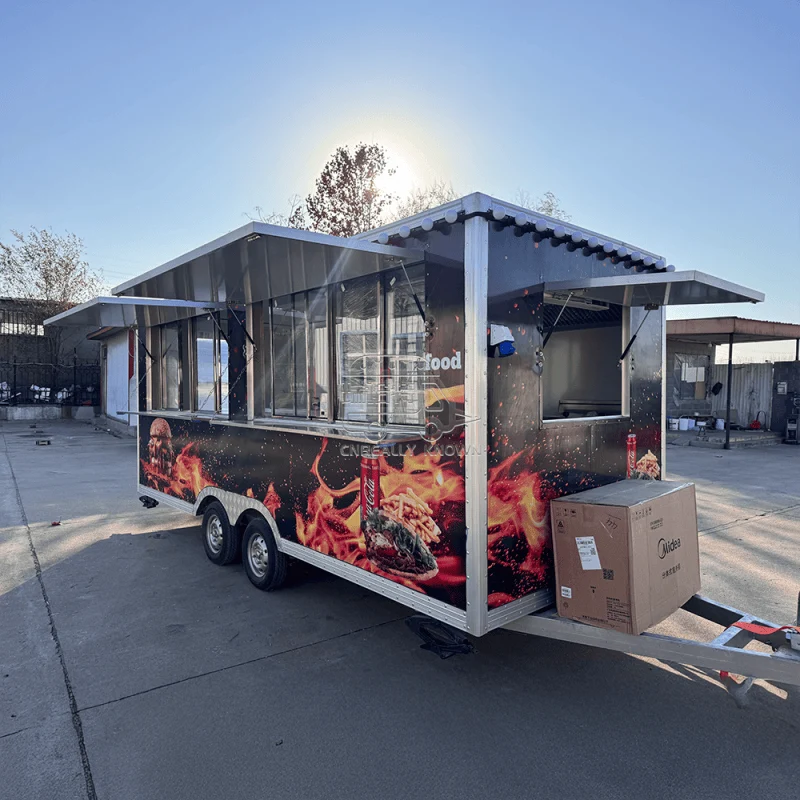 Fully Equipped Hamburger fast food mobile food truck 1