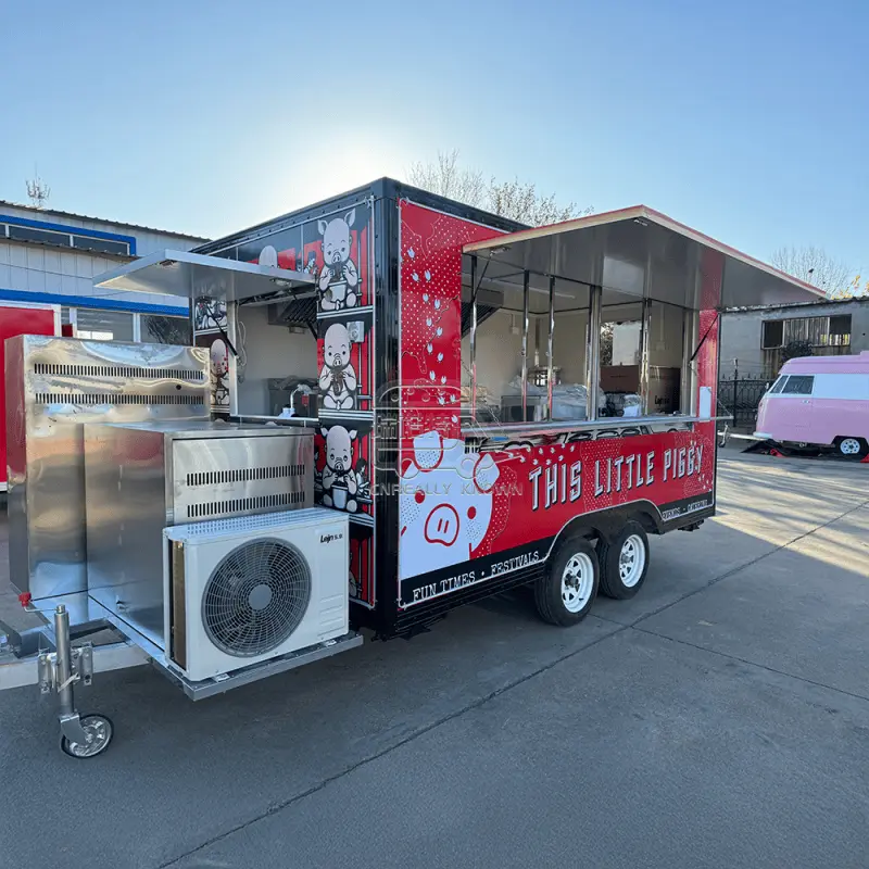 Aangepaste warme-voedseltrailer te koop 10