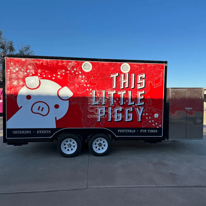 Aangepaste warme-voedseltrailer te koop 8