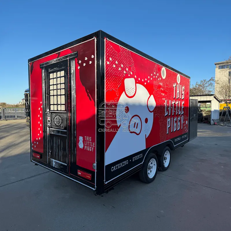 Aangepaste warme-voedseltrailer te koop 7