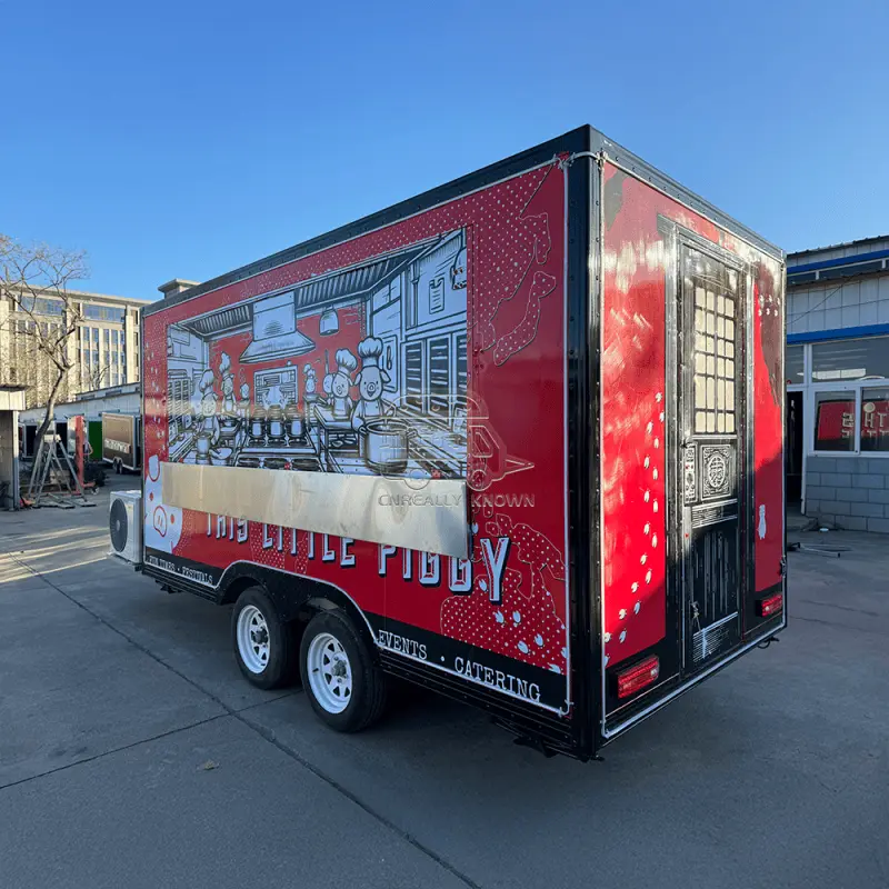 Aangepaste warme-voedseltrailer te koop 5