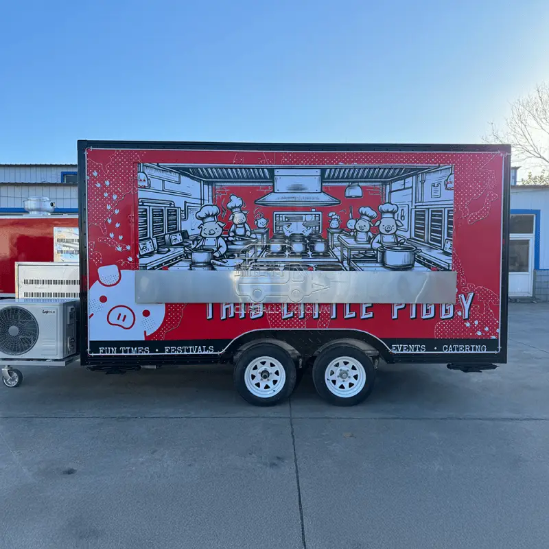 Aangepaste warme-voedseltrailer te koop 4