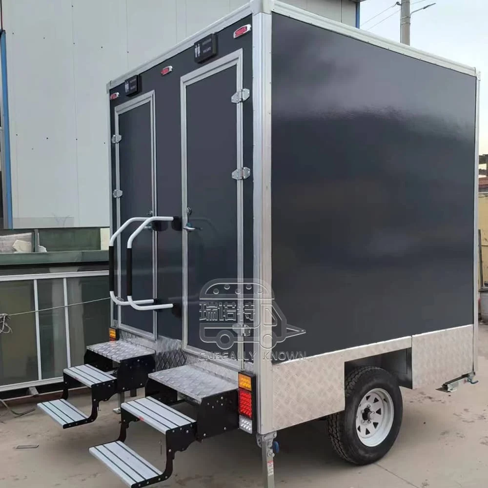 Affordable Portable Toilet Trailer | CK-240CS Dual-Restroom Unit with Foot-Flush Toilets 1