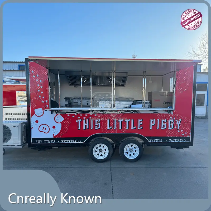 Aangepaste warme-voedseltrailer te koop 1