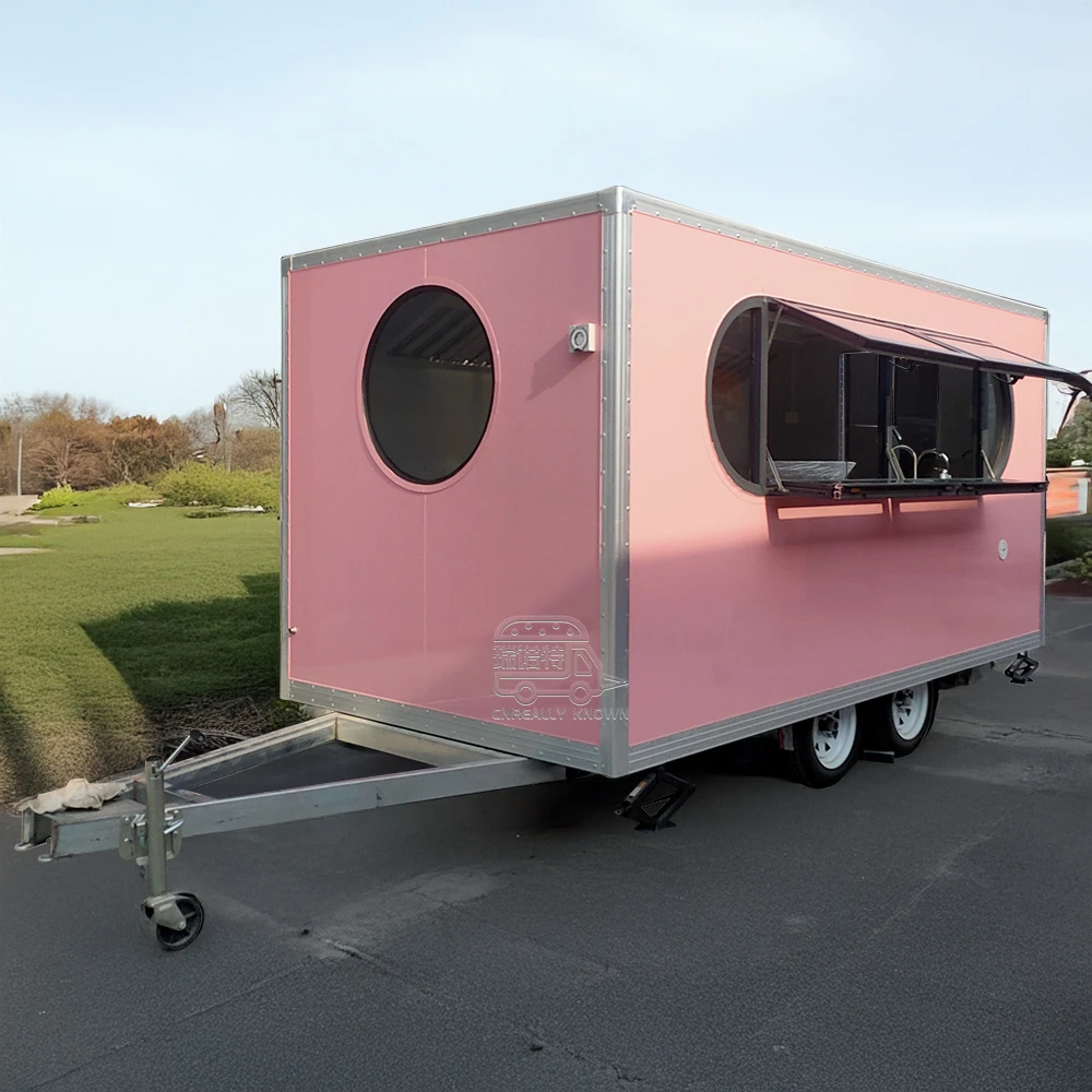 Custom 4M Pink Burger Truck Trailer for American Market 1
