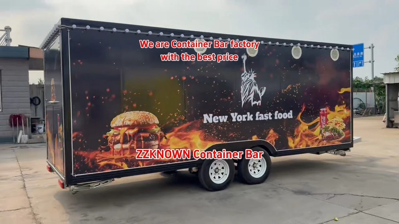 Custom 5.5M Food Truck with full car logo – Black Brown RAL8022 1