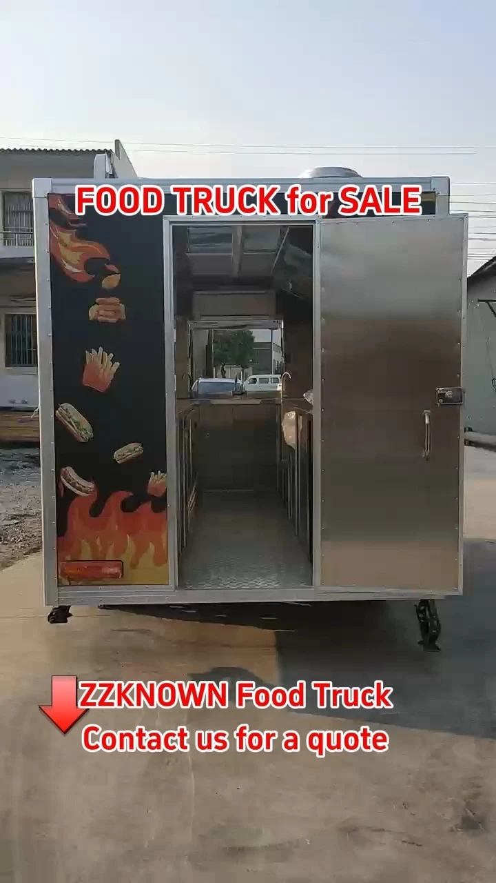 Burger Food Truck For Sale: remolque de cocina móvil de 4 m totalmente equipado 1