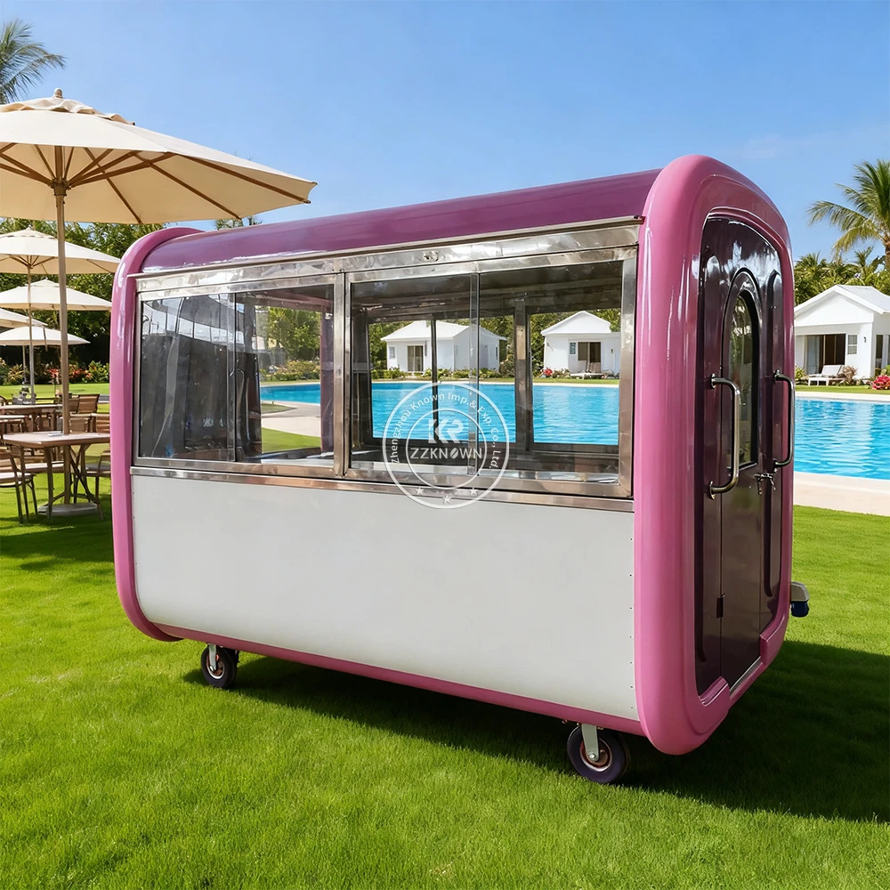 Customized Curved Cube Food Kiosk Trailer | Mobile Food Cart for Sale 1