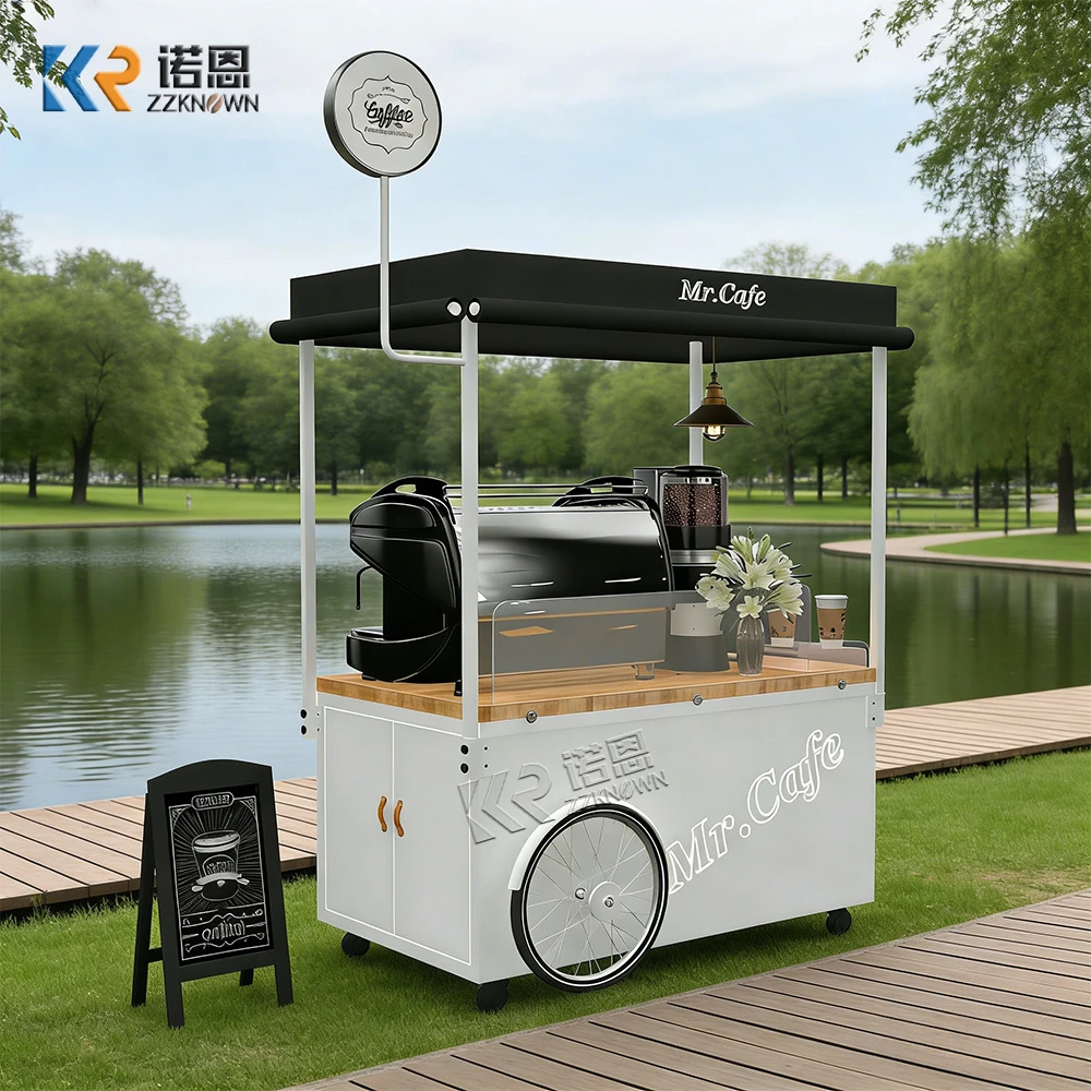 Mobiler Kaffeewagen mit Baldachin