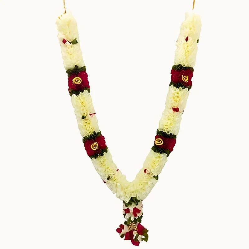 Simulación de tela de poliéster de Hawaii Pétalo colorido Ceremonía de premiación de guirnaldas para usar Garland de cuello 1