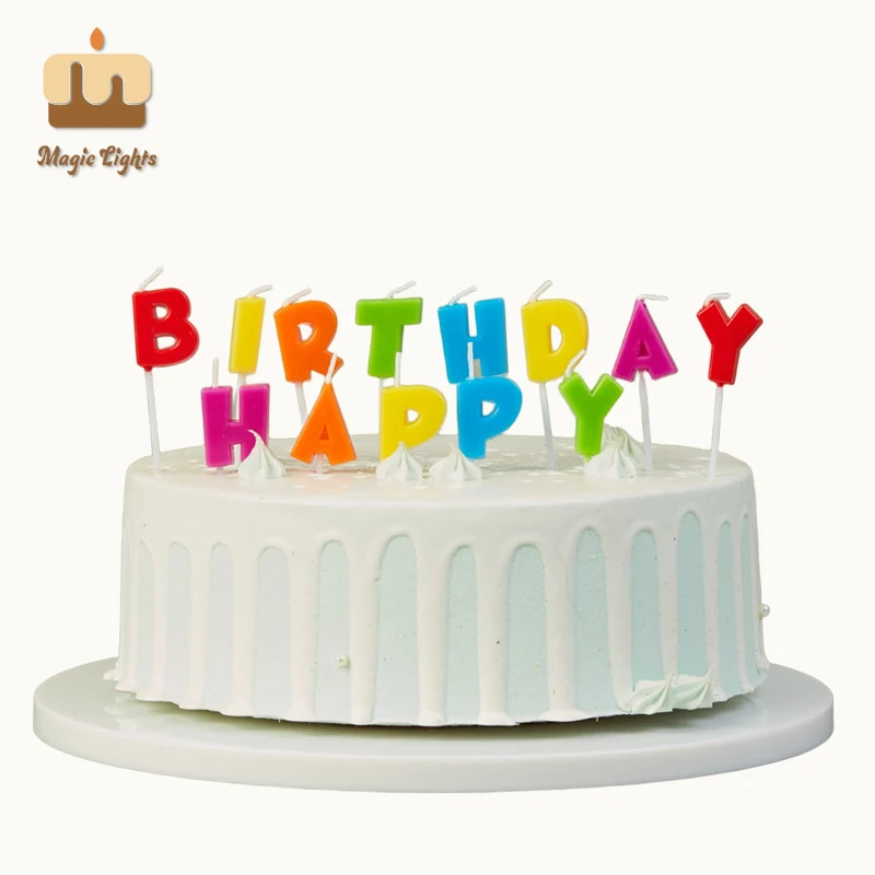 Lettera di buon compleanno Candela per il compleanno Congratulazioni e decorazioni in 6 colori 1