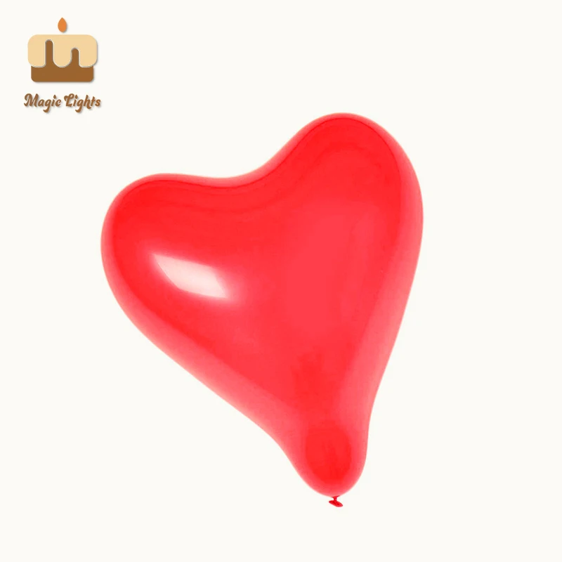10 인치 레드 라텍스 하트 풍선 발렌타인 데이 약혼 결혼 파티 장식 마법 조명 1