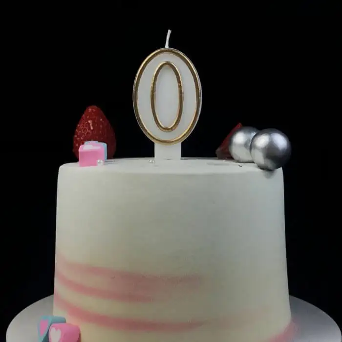 Double-Face Fancy Paraffin Gold Number Candle In The World 1