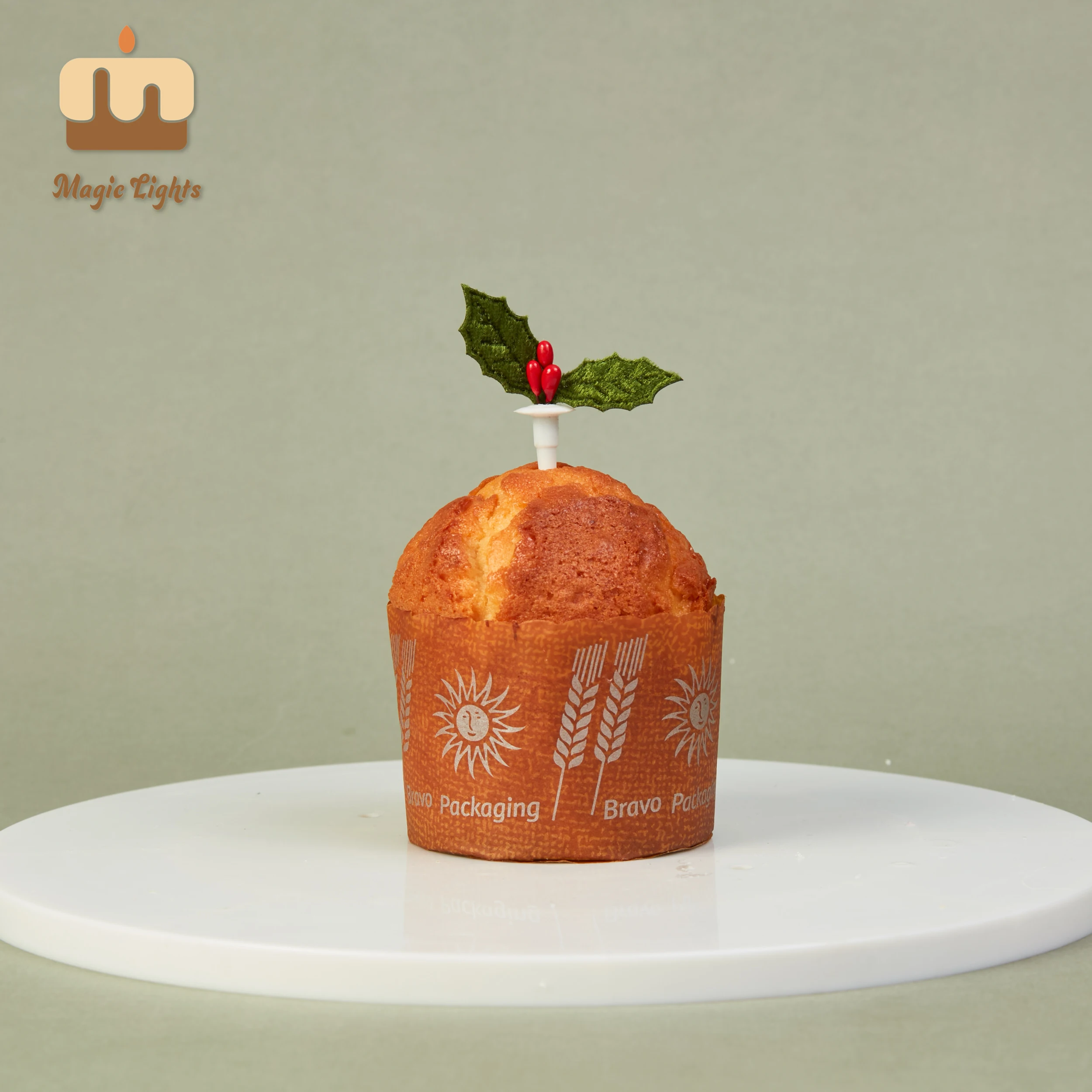 Christmas Plastic Leaf Cupcake Topper pour les enfants fête 1
