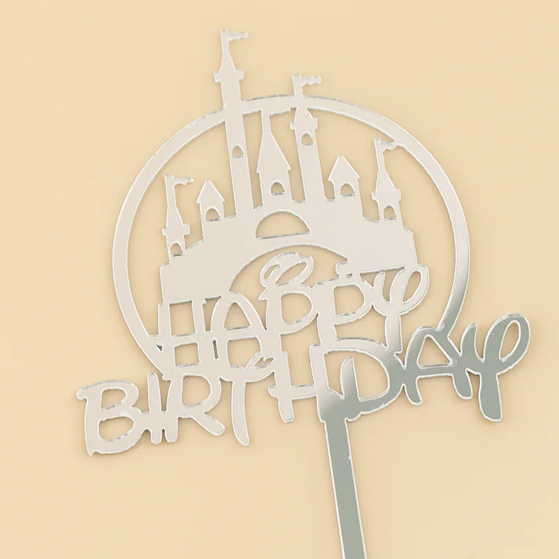Magic Lights Silver Mirror Acrylic Bolo Topper 1