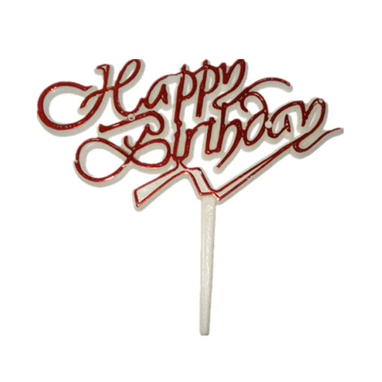 Feliz Aniversário Acrílico Topper de bolo 1