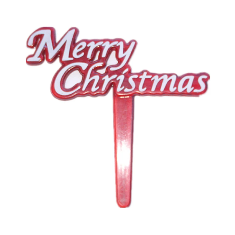 Feliz Natal acrílico bolo picks 1