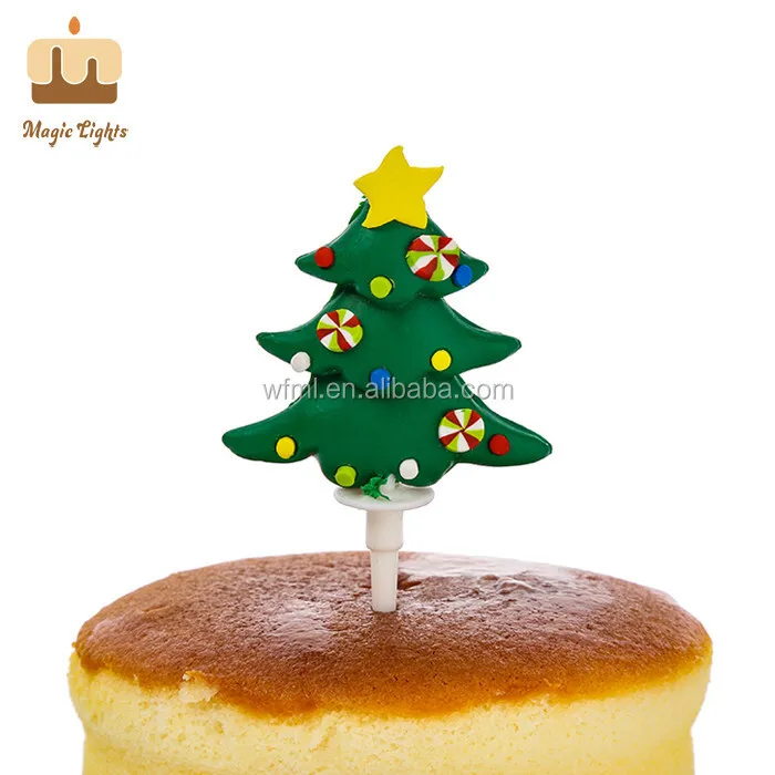 Magic Lights Christmas Tree Polymer Clay Cake Topper Picks 1