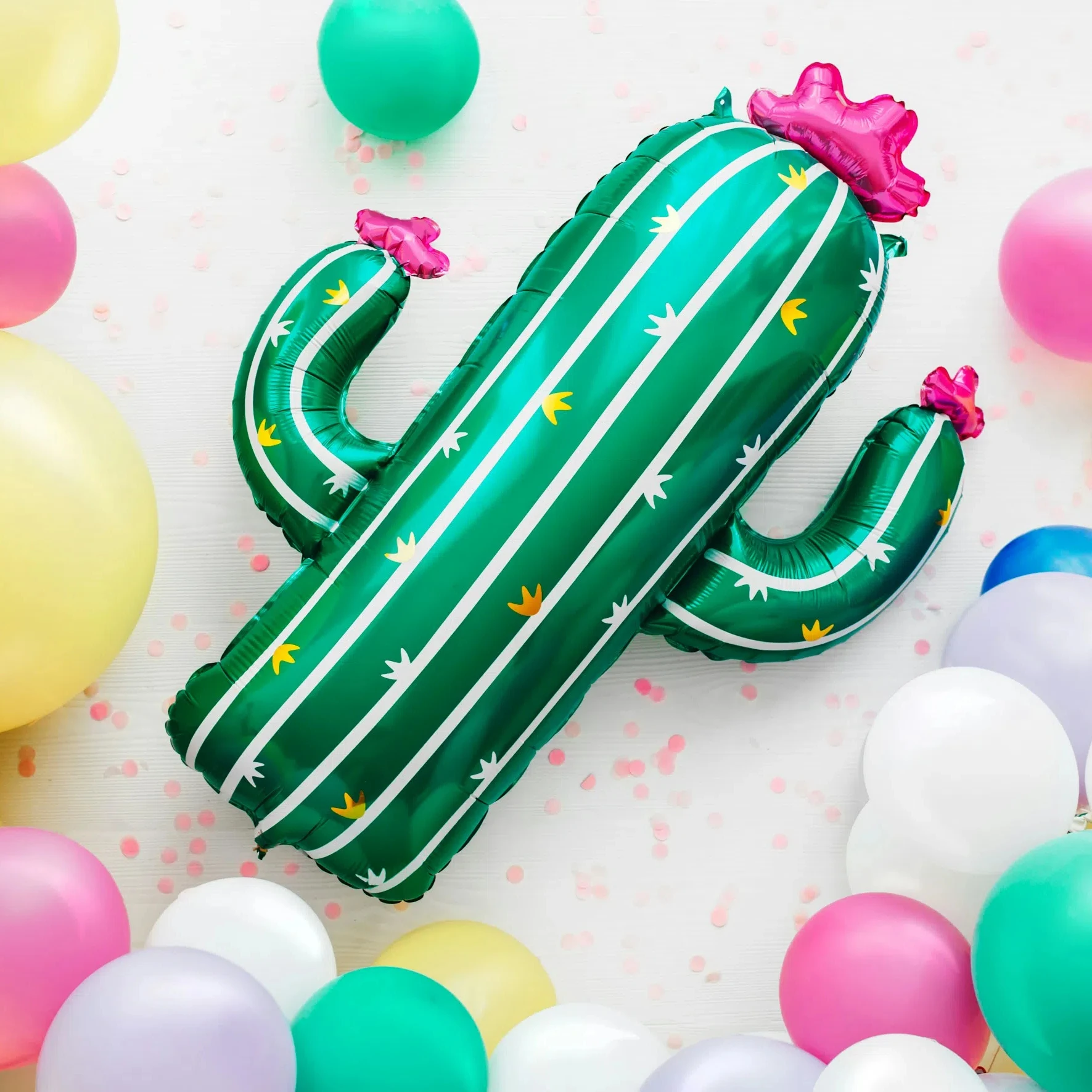 Luci magiche cactus fogli palloncini mylar per decorazioni per feste 1