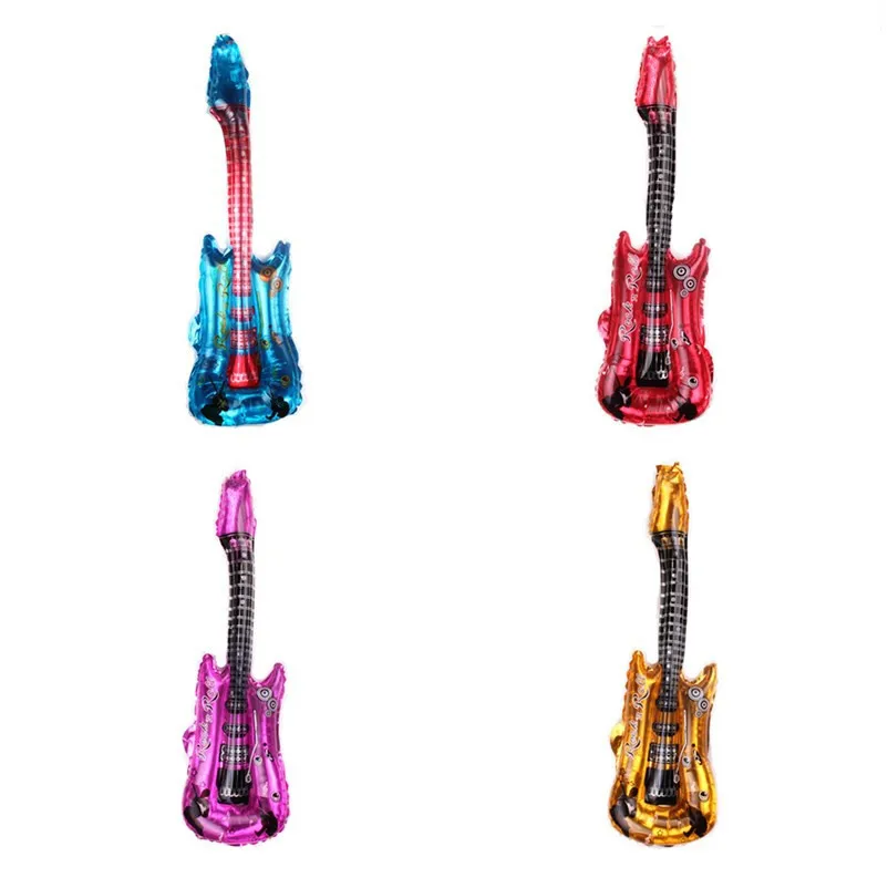 Luci magiche gonfiabili palloncini di chitarra rock and roll pallons for kids di compleanno di compleanno decorazioni per feste assortite 1