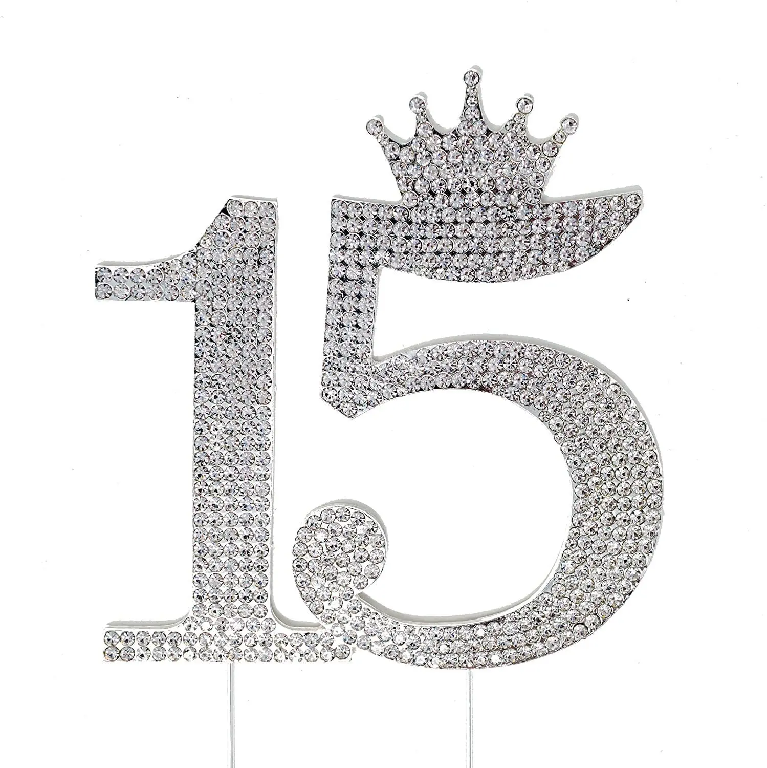 Magic Lights Crystal Happy 15th Birthday Cake Topper Picks 1