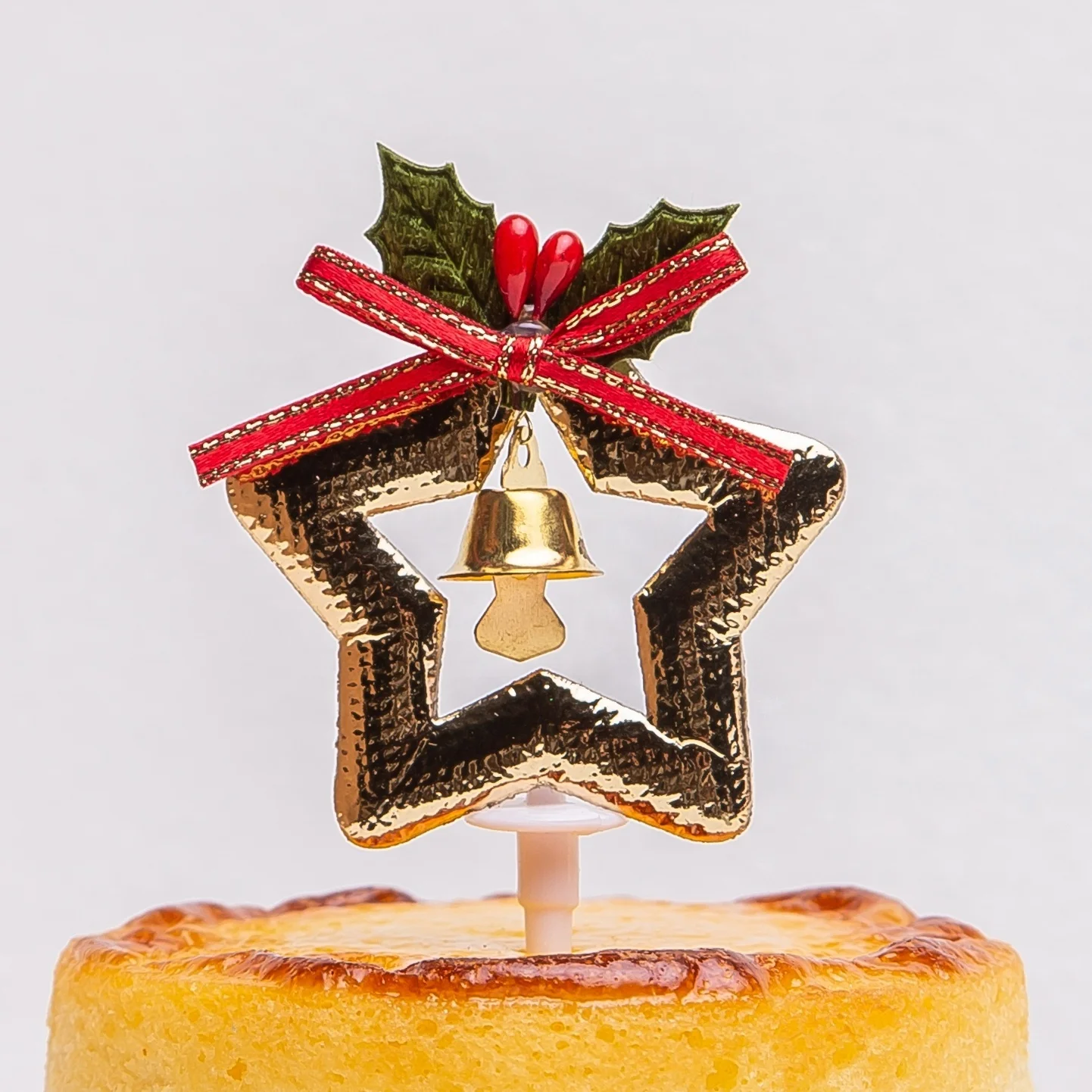 Magic Lights Star mit Bell Christmas Cake Topper Picks zum Dekorieren 1