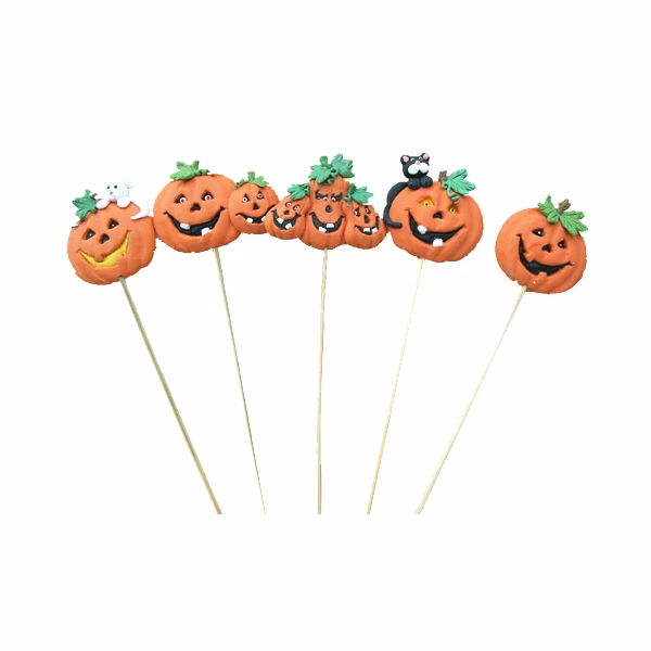 Magic Lights Halloween Pumpkin Cake Topper Picks 1