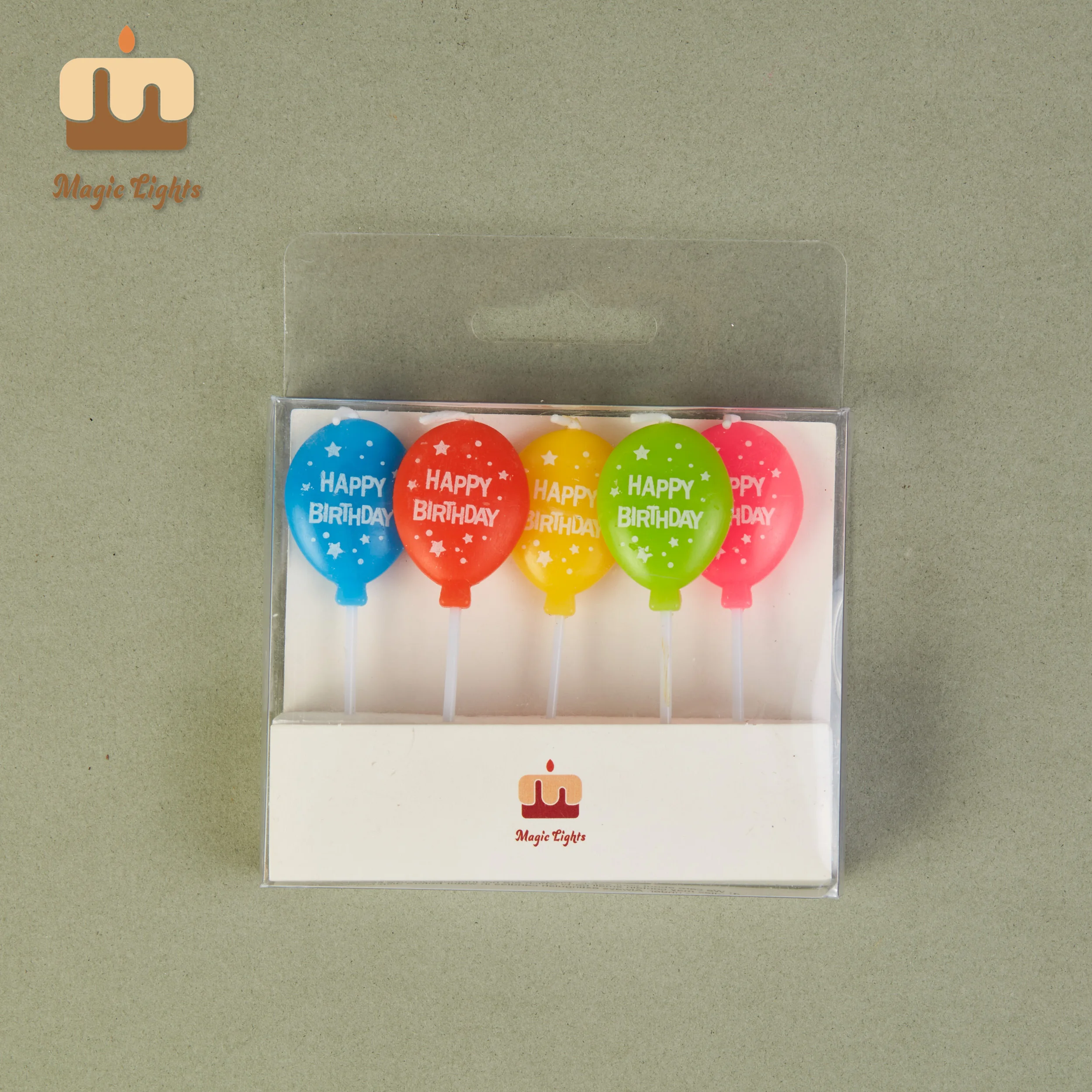 Magic Lights Mini Couleurs massives Couleurs de ballon Cake Bougies pour l'anniversaire 1