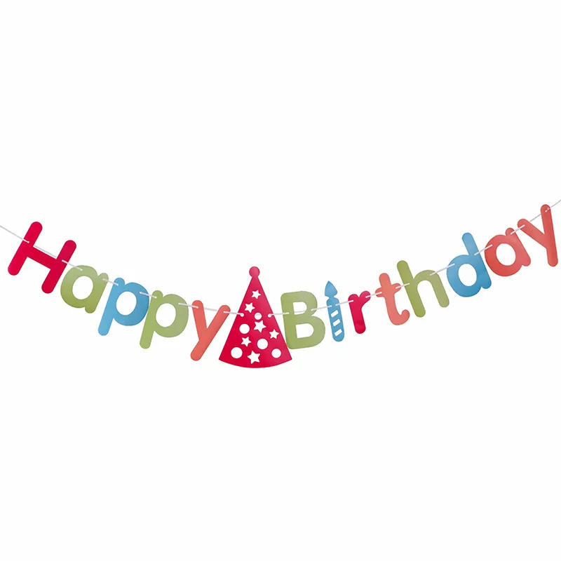 마법 조명 생일 파티를위한 화려한 생일 축하 배너 장식 1