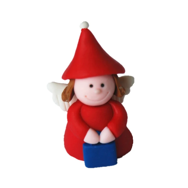 Weihnachtspolymer Clay Girl Engel Kuchen -Dekoration Picks 1