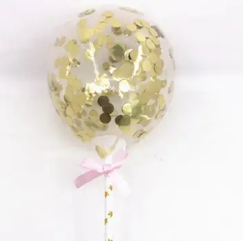 Magic Lights Glitter Gold Balloon Cake Decoration Picks 1