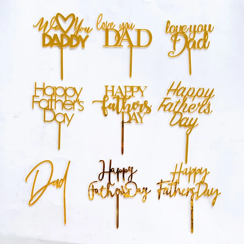 Magic Lights Vaters Day Acrylkuchen -Toper 1